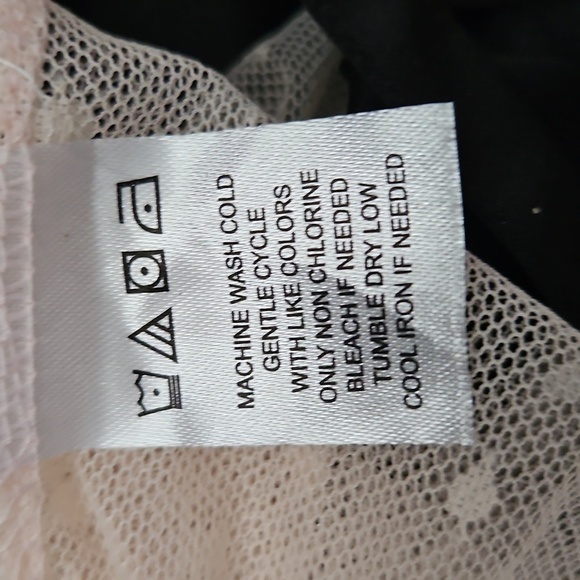 Linea Donatella M Womens Satin Trimmed Mesh Babydoll Lingerie Top Ivory& Black - Picture 10 of 12